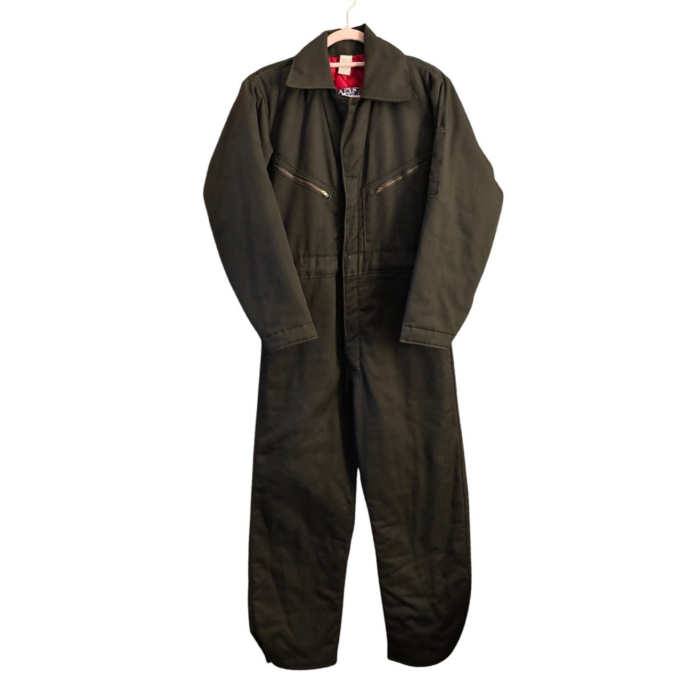 Vintage Big Smith Union Made Quilted Coveralls USA Mechanic Workwear 36S